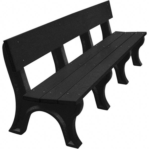 Vestil - 8' Long x 26-1/4" Wide, Recycled Plastic Bench Seat - Americas Industrial Supply