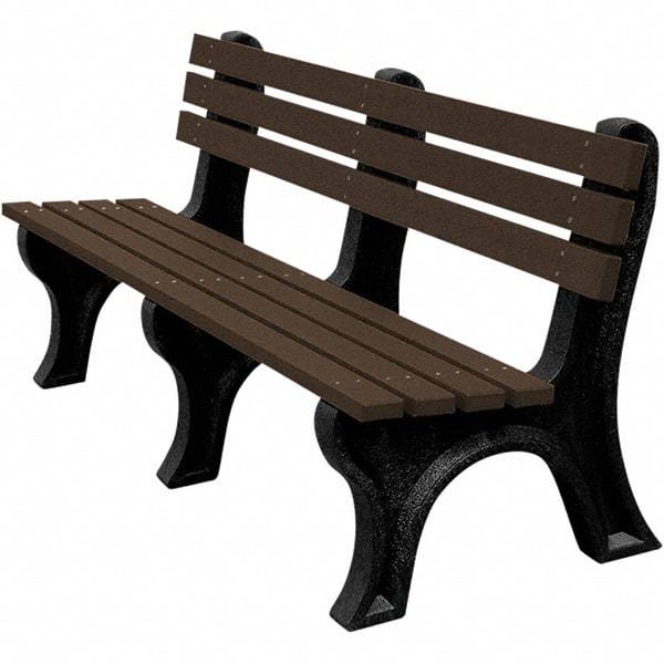 Vestil - 6' Long x 26-1/4" Wide, Recycled Plastic Bench Seat - Americas Industrial Supply