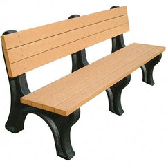 Vestil - 6' Long x 26-1/8" Wide, Recycled Plastic Bench Seat - Americas Industrial Supply