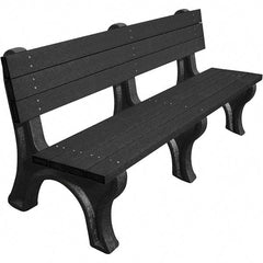 Vestil - 6' Long x 26-1/8" Wide, Recycled Plastic Bench Seat - Americas Industrial Supply