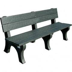 Vestil - 6' Long x 26-1/4" Wide, Recycled Plastic Bench Seat - Americas Industrial Supply