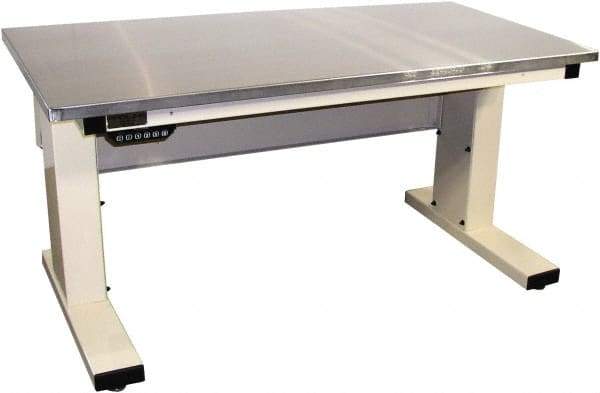 Proline - No Drawers, Work Bench - 1,000 Lb Capacity, Stainless Steel Top, Light Beige, 30" Wide x 30-1/2" High x 72" Long - Americas Industrial Supply