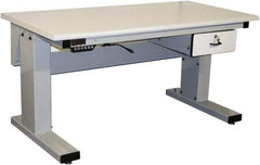 Proline - No Drawers, Work Bench - 1,000 Lb Capacity, Static Dissipative Top, Light Blue, 30" Wide x 30-1/2" High x 72" Long - Americas Industrial Supply