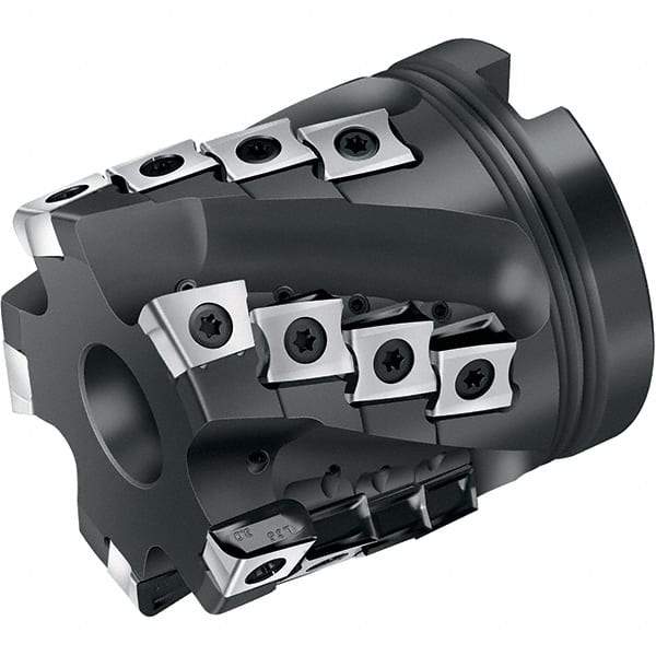 Walter - 80mm Cut Diam, 32mm Arbor Diam, 58mm Max Depth of Cut, Indexable Square-Shoulder Face Mill - 90° Lead Angle, 85mm High, XNHX1306..R & LNHX120604R Insert Compatibility, Through Coolant, Series M3255 - Americas Industrial Supply