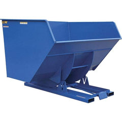 Vestil - 6,000 Lb Load Capacity, 5 Cu Yd, Steel Self-Dumping Hopper - 90" Wide x 79-3/8" Long x 64-3/8" High, Blue - Americas Industrial Supply