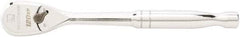 GearWrench - 3/8" Drive Pear Head Ratchet - Full Polish Chrome Finish, 8" OAL, 60 Gear Teeth, Full Polished Handle, Standard Head - Americas Industrial Supply