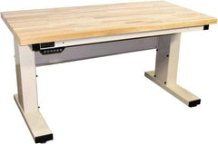 Proline - No Drawers, Work Bench - 1,000 Lb Capacity, Butcher Block Maple Top, Light Beige, 30" Wide x 30-1/2" High x 72" Long - Americas Industrial Supply