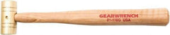 GearWrench - 1/2 Lb Nonsparking Brass Hammer - 10-1/2" OAL, 1" Face Diam, Hickory Handle - Americas Industrial Supply