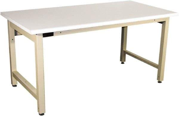 Proline - No Drawers, Work Bench - 5,000 Lb Capacity, Static Dissipative Top, Light Beige, 36" Wide x 30" High x 72" Long - Americas Industrial Supply