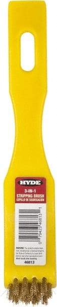 Hyde Tools - Wire Surface Preparation Brush - 2-1/2" Bristle Length, Nylon Handle - Americas Industrial Supply