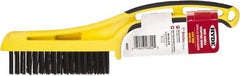 Hyde Tools - Wire Surface Preparation Brush - 1-1/4" Bristle Length, 3/4" Wide, Plastic Overmold Handle - Americas Industrial Supply