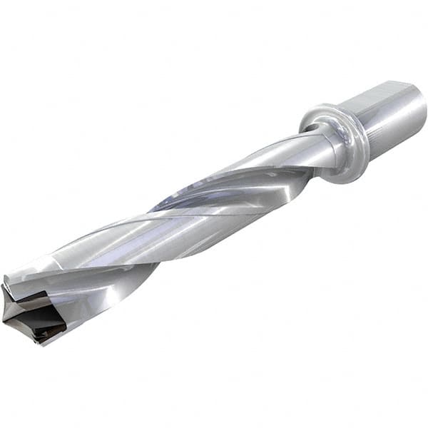 Iscar - 1.417 to 1-29/64" Diam, 5xD, 7.08" Max Drill Depth, 1-1/4" Shank Diam, 11.08" OAL, Replaceable Tip Drill - HFP-IQ Insert, 36 Seat Size, DFN Toolholder, Series ChamIOdrill - Americas Industrial Supply
