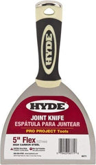 Hyde Tools - 5" Wide Flexible Blade Carbon Steel Joint Knife - Flexible, Polypropylene Handle - Americas Industrial Supply