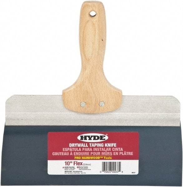 Hyde Tools - 10" Wide Flexible Blade Steel Joint Knife - Flexible, Hardwood Handle - Americas Industrial Supply