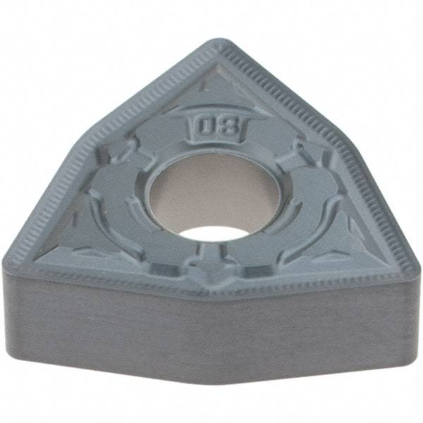 Tungaloy - WNMG432 HRM Grade AH8005 Carbide Turning Insert - AlTiN Finish, 80° Trigon, 1/2" Inscr Circle, 3/16" Thick, 1/32" Corner Radius - Americas Industrial Supply