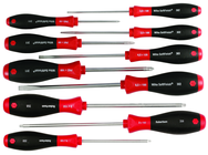 10 Piece - SoftFinish® Cushion Grip Screwdriver Set - #30290 - Includes: Slotted 3.0 - 6.5; Phillips #0 -2 and Square #1 - 3 - Americas Industrial Supply