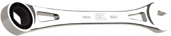 SK - 14mm 6 Point Combination Wrench - 9.44" OAL, Steel, Full Polish Finish - Americas Industrial Supply