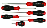6 Piece - SoftFinish® Cushion Grip Screwdriver Set - #30294 - Includes: Slotted 4.0 - 8.0mm; Stubby 4.0mm; Phillips #1 - 2 - Americas Industrial Supply