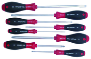 8 Piece - SoftFinish® Cushion Grip Screwdriver Set - #30298 - Includes: Slotted 3.0 - 8.0mm Phillips #1 - 3 - Americas Industrial Supply