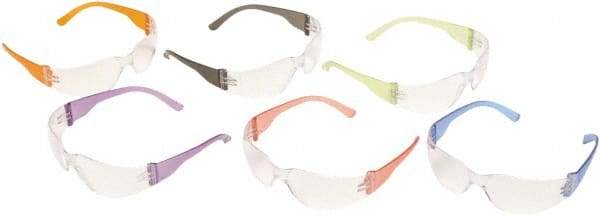 PYRAMEX - Clear Lenses, Frameless Safety Glasses - Scratch Resistant, Clear Polycarbonate Frame, Size Mini, Wrap Around - Americas Industrial Supply