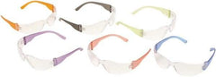 PYRAMEX - Clear Lenses, Frameless Safety Glasses - Scratch Resistant, Clear Polycarbonate Frame, Size Mini, Wrap Around - Americas Industrial Supply