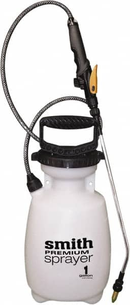 Smith Performance Sprayers - 1 Gal Chemical Safe Garden Hand Sprayer - Use with Cleaners/Degreasers, Polyethylene Tank, Funnel Mouth, Reinforced Hose - Americas Industrial Supply