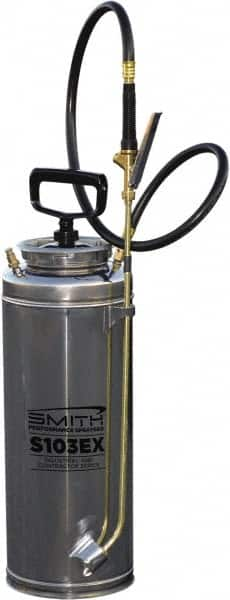 Smith Performance Sprayers - 3.5 Gal Chemical Safe Garden Hand Sprayer - Stainless Steel Tank, Wide Mouth, Reinforced Hose - Americas Industrial Supply