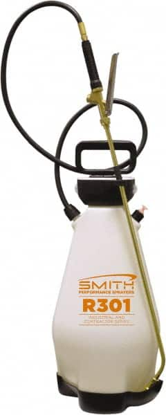 Smith Performance Sprayers - 3 Gal Chemical Safe Garden Hand Sprayer - Polyethylene Tank, Funnel Mouth, Reinforced Hose - Americas Industrial Supply