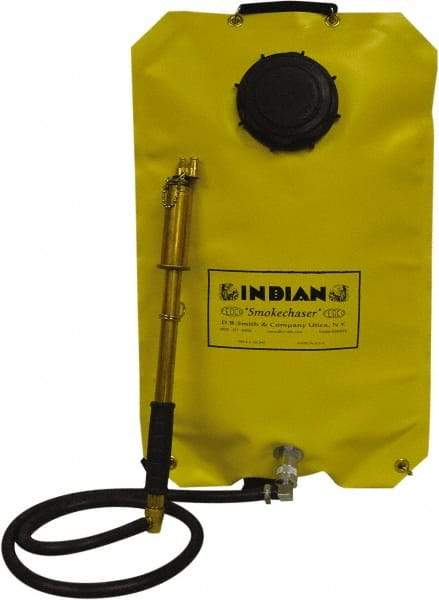 Smith Indian - 5 Gal Chemical Safe Garden Fire Pump - Vinyl Tank, Wide Mouth, Reinforced Hose - Americas Industrial Supply