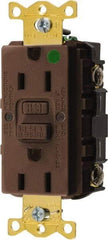 Hubbell Wiring Device-Kellems - 1 Phase, 5-15R NEMA, 125 VAC, 15 Amp, GFCI Receptacle - 2 Pole, Back and Side Wiring, Hospital Grade - Americas Industrial Supply