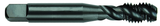 10-32 Dia. - GH2 - 3 FL - Premium HSS - Black Oxide Semi Bottoming Spiral FL Tap - Americas Industrial Supply