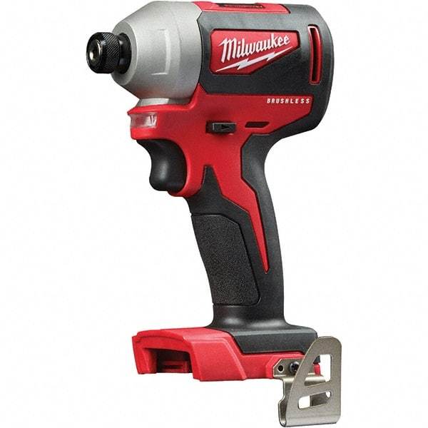 Milwaukee Tool - 18 Volt, 1/4" Drive, 133 Ft/Lb Torque, Cordless Impact Driver - Pistol Grip Handle, 3200 RPM, Lithium-Ion, Bare Tool - Americas Industrial Supply