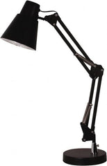 Electrix - 22 Inch, Articulated, Base, LED, Black, Desk Light - 5 Watt, 100 to 120 Volt, Nonmagnifying - Americas Industrial Supply