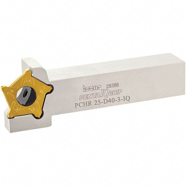 Iscar - External Thread, 0.3937" Max Depth of Cut, 3.19mm Min Groove Width, 135mm OAL, Left Hand Indexable Grooving Cutoff Toolholder - 25mm Shank Height x 25mm Shank Width, PENTA 34.. Insert Style, PCH Toolholder Style, Series PentaCut - Americas Industrial Supply