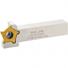 Iscar - External Thread, 0.3937" Max Depth of Cut, 3.19mm Min Groove Width, 135mm OAL, Left Hand Indexable Grooving Cutoff Toolholder - 25mm Shank Height x 25mm Shank Width, PENTA 34.. Insert Style, PCH Toolholder Style, Series PentaCut - Americas Industrial Supply