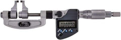 Mitutoyo - 0 to 1" Range, 0.001mm Graduation, Mechanical Outside Micrometer - Ratchet Stop Thimble, Accurate to 0.00025" - Americas Industrial Supply