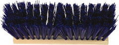 O-Cedar - 24" Rough Surface Synthetic Push Broom - 5-1/4" Bristle Length, Wood Block, Tapered Handle Connection, Handle Sold Separately - Americas Industrial Supply
