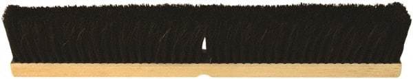 O-Cedar - 18" Medium Duty Tampico Push Broom - 3" Bristle Length, Wood Block, Threaded Handle Connection, Handle Sold Separately - Americas Industrial Supply