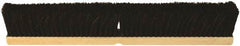 O-Cedar - 18" Medium Duty Tampico Push Broom - 3" Bristle Length, Wood Block, Threaded Handle Connection, Handle Sold Separately - Americas Industrial Supply