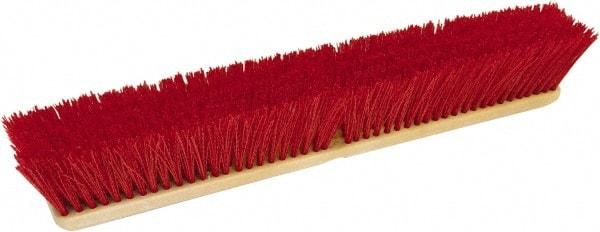 O-Cedar - 24" Heavy Duty Polypropylene Push Broom - 3-1/4" Bristle Length, Foam Block, Threaded Handle Connection, Handle Sold Separately - Americas Industrial Supply