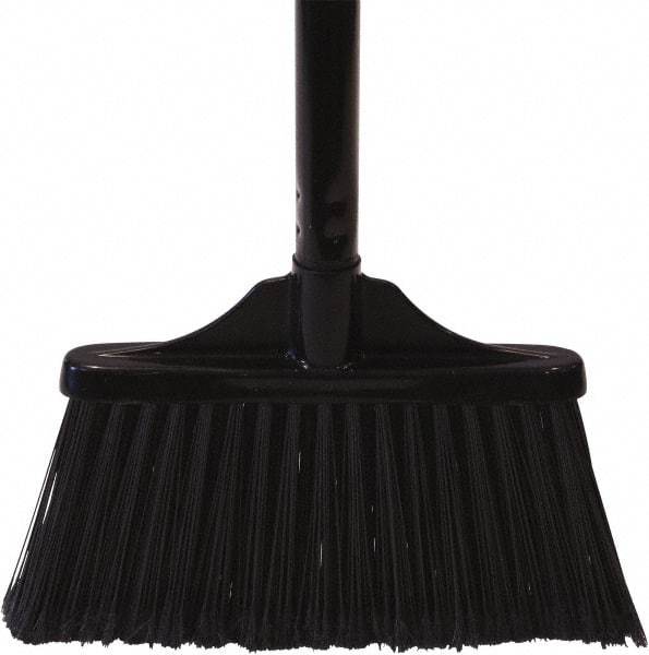 O-Cedar - 10" Wide, Black PET Bristles, 30" Metal Handle, Angled Broom - Flagged - Americas Industrial Supply