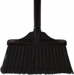 O-Cedar - 10" Wide, Black PET Bristles, 30" Metal Handle, Angled Broom - Flagged - Americas Industrial Supply