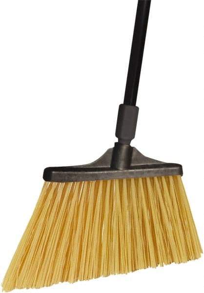 O-Cedar - 13" Wide, Beige Polypropylene Bristles, 54" Metal Handle, Angled Broom - 54 Inch Handle Length - Americas Industrial Supply