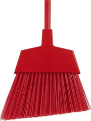 O-Cedar - 12" Wide, Red Polypropylene Bristles, 48" Metal Handle, Angled Broom - 48 Inch Handle Length - Americas Industrial Supply