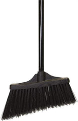 O-Cedar - 10" Wide, Black PET Bristles, 48" Metal Handle, Angled Broom - Flagged - Americas Industrial Supply