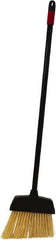 O-Cedar - 8-1/2" Wide, Beige PET Bristles, 30" Metal Handle, Angled Broom - 30 Inch Handle Length - Americas Industrial Supply