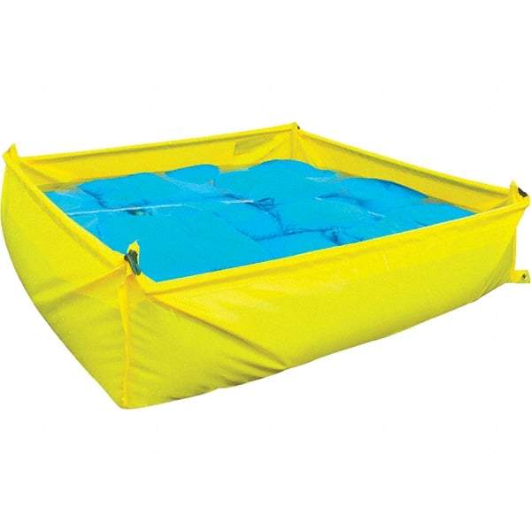 UltraTech - 48" Long x 14" High x 48" Wide Staging Pool - Yellow Polyethylene, For Spill Containment - Americas Industrial Supply