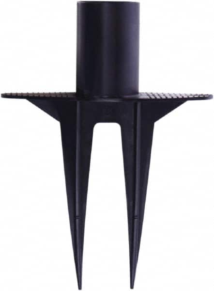 Banner Stakes - 11-5/8" High x 9" Long x 3-3/8" Wide Barrier Stanchion Spike - Nylon/Polyester, Matte Finish, Black, Use with Banner Stakes Plus Stakes - Americas Industrial Supply