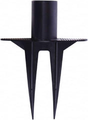 Banner Stakes - 11-5/8" High x 9" Long x 3-3/8" Wide Barrier Stanchion Spike - Nylon/Polyester, Matte Finish, Black, Use with Banner Stakes Plus Stakes - Americas Industrial Supply