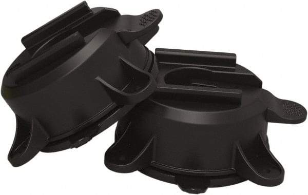 Banner Stakes - 3/4" High x 2-7/8" Long x 2-7/8" Wide Magnetic Wall Mount Barrier Suction Cup - Nylon/Polyester, Matte Finish, Black, Use with Magnetic Wall Mount Barriers - Americas Industrial Supply